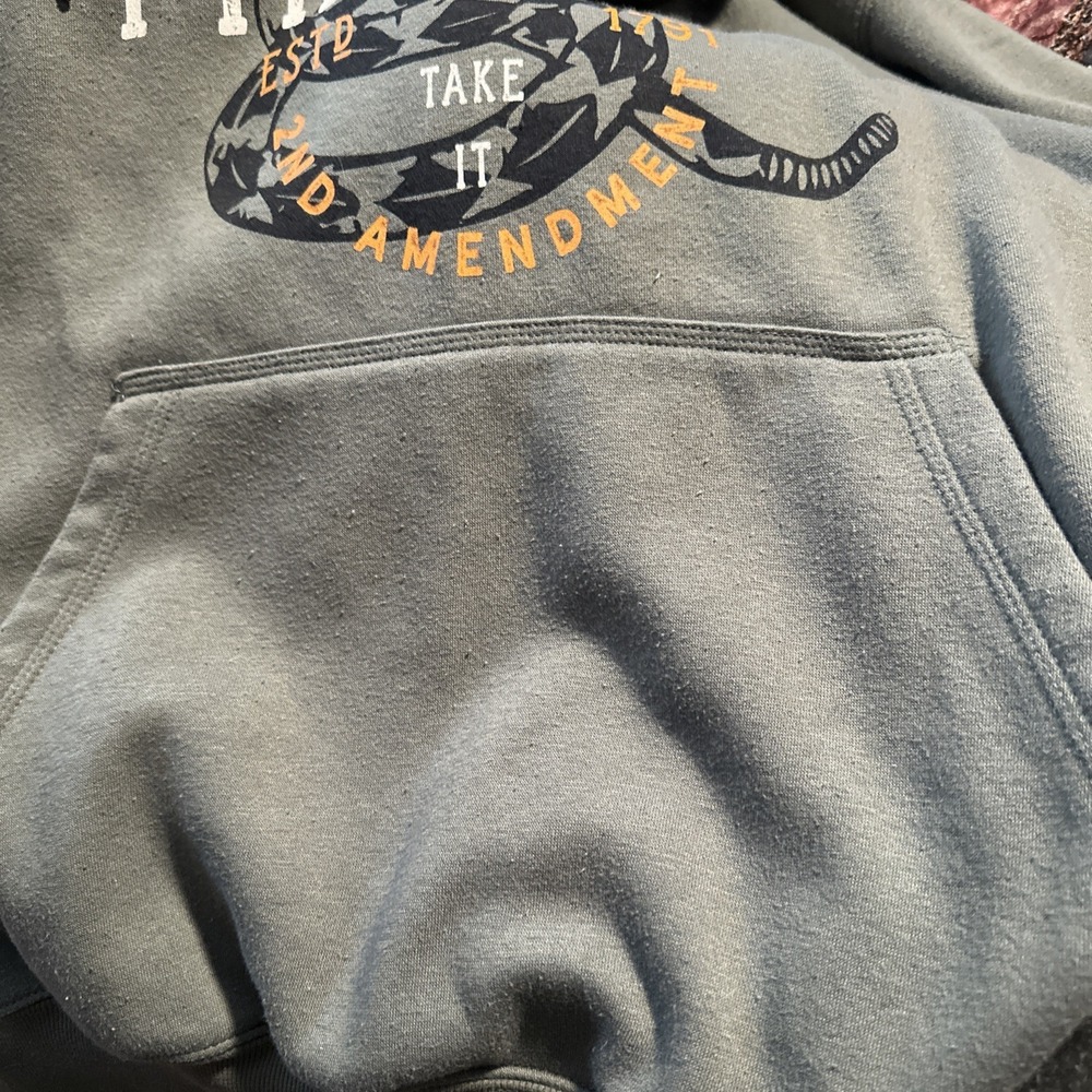 Lincoln Outfitters L Hoodie 2nd Amendment The American Way Firearms‎ 1791 Green - Picture 7 of 8